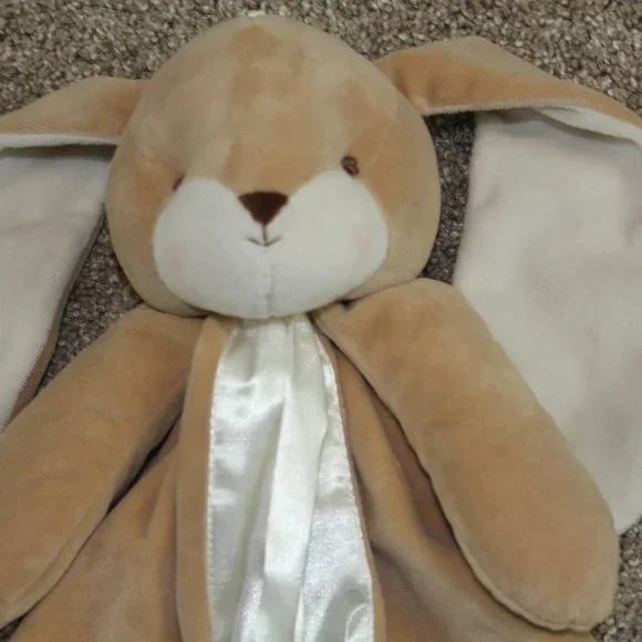 Bunnies by the Bay Nibble Buddy Blanket Security Lovey Tan Bunny Rabbit Baby NWT - Picture 2 of 5